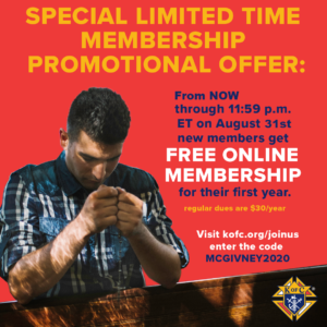 Join the Knights of Columbus! Click Here!